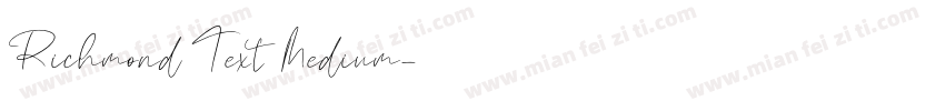Richmond Text Medium字体转换
